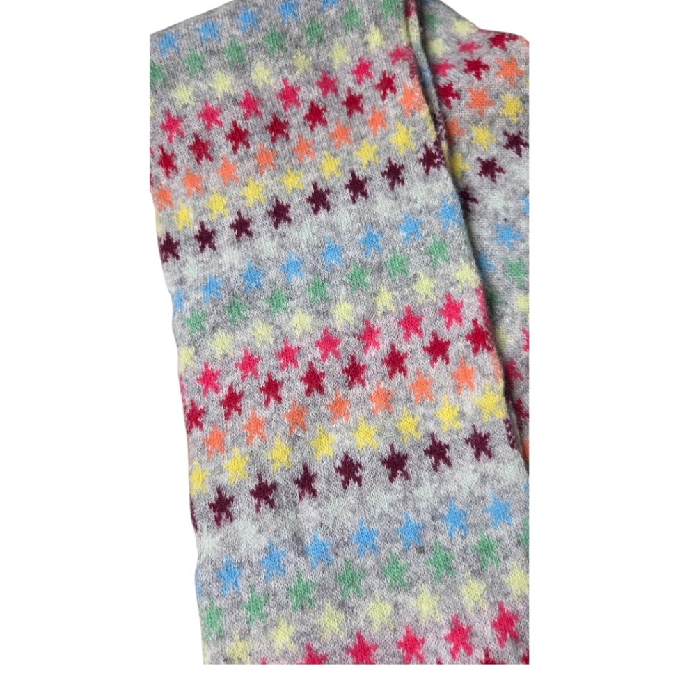 GAP Lambswool Blend Multi-Color Star Fair Isle Scarf - Picture 3 of 5